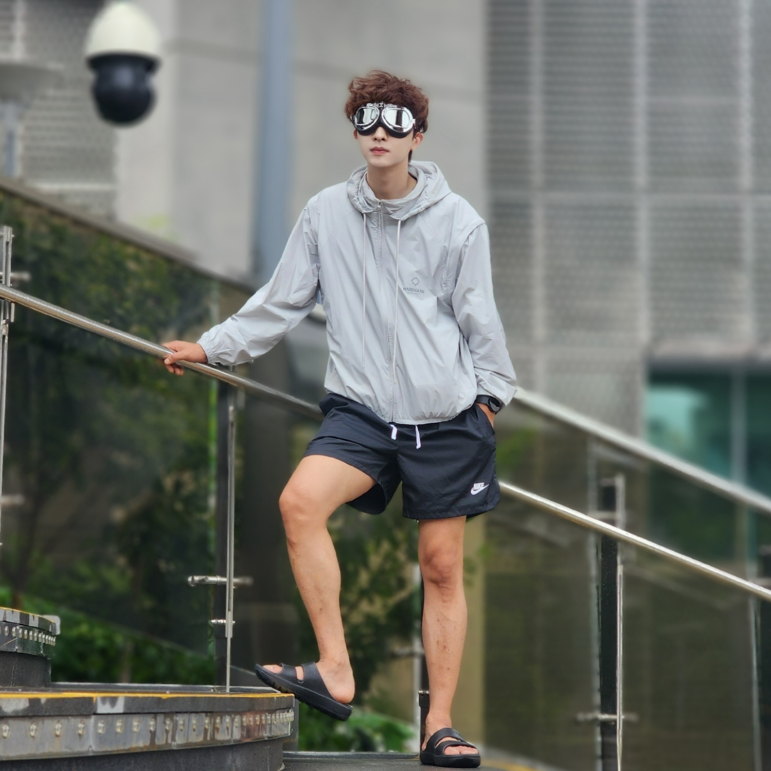 Nike NSW Woven Lined Flow Shorts Black - Asia, Nike NSW Woven Shorts Black - Asia 착용 스타일 - 3