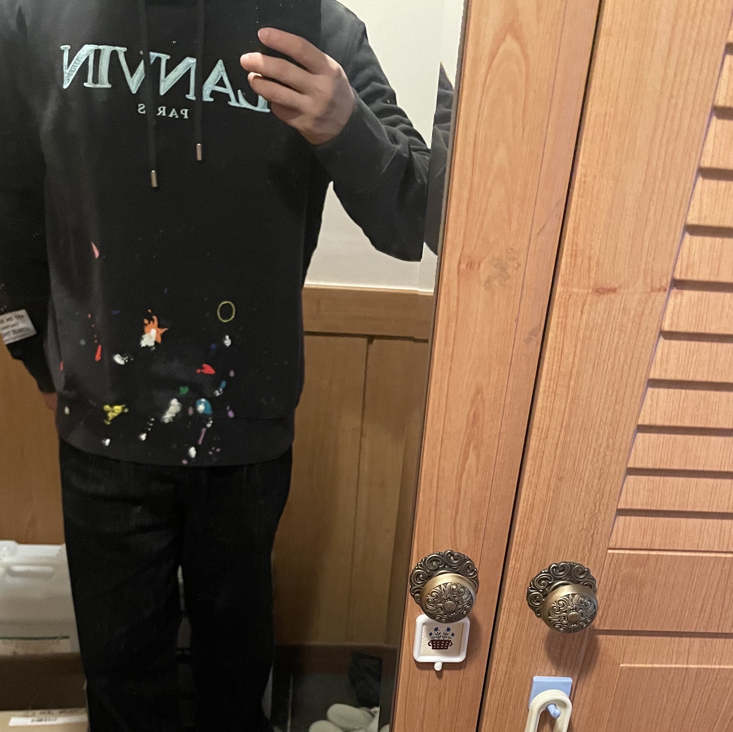 Gallery Dept. x Lanvin Hoodie Multicolor 착용 스타일