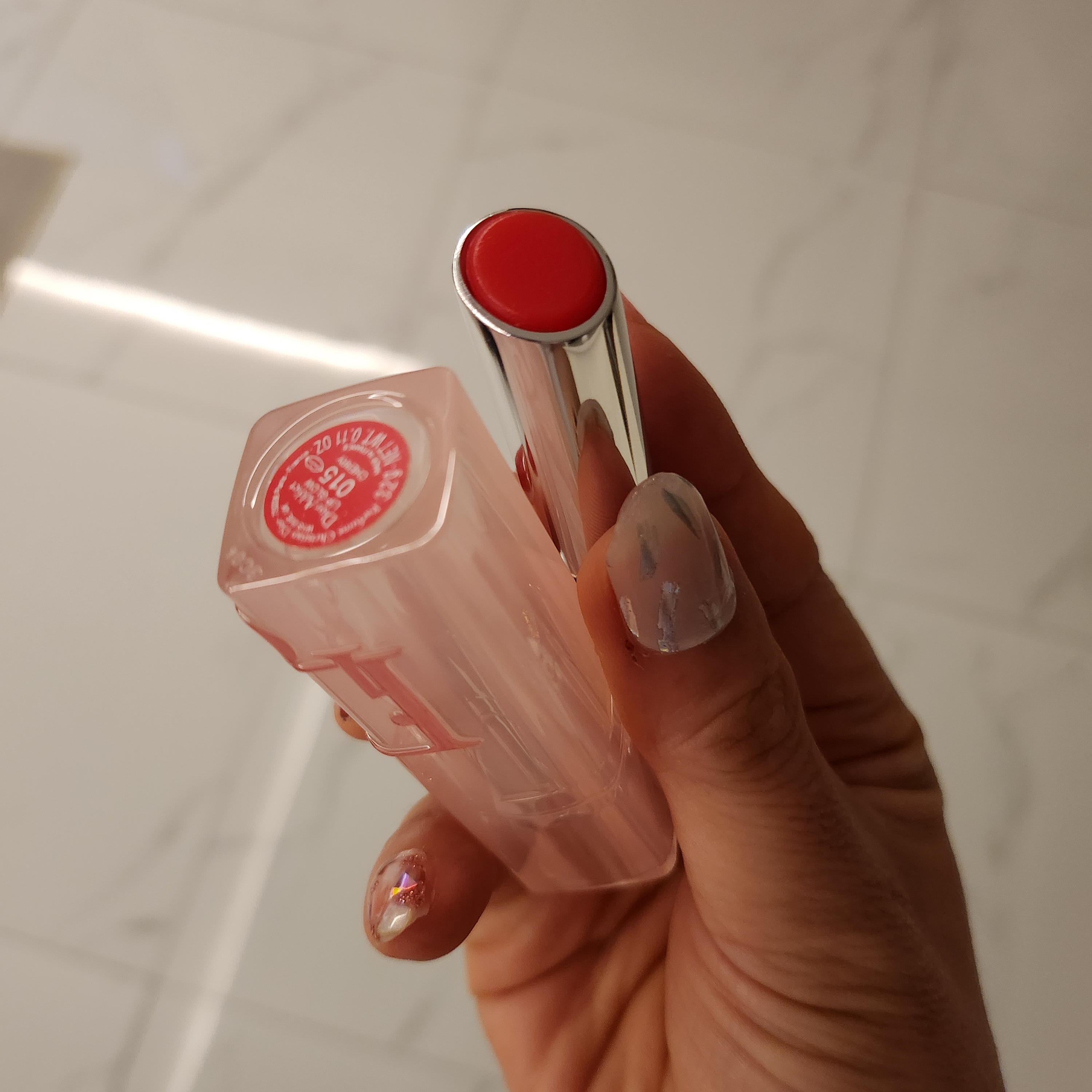 Dior Addict Lip Glow 015 Cherry 착용 스타일
