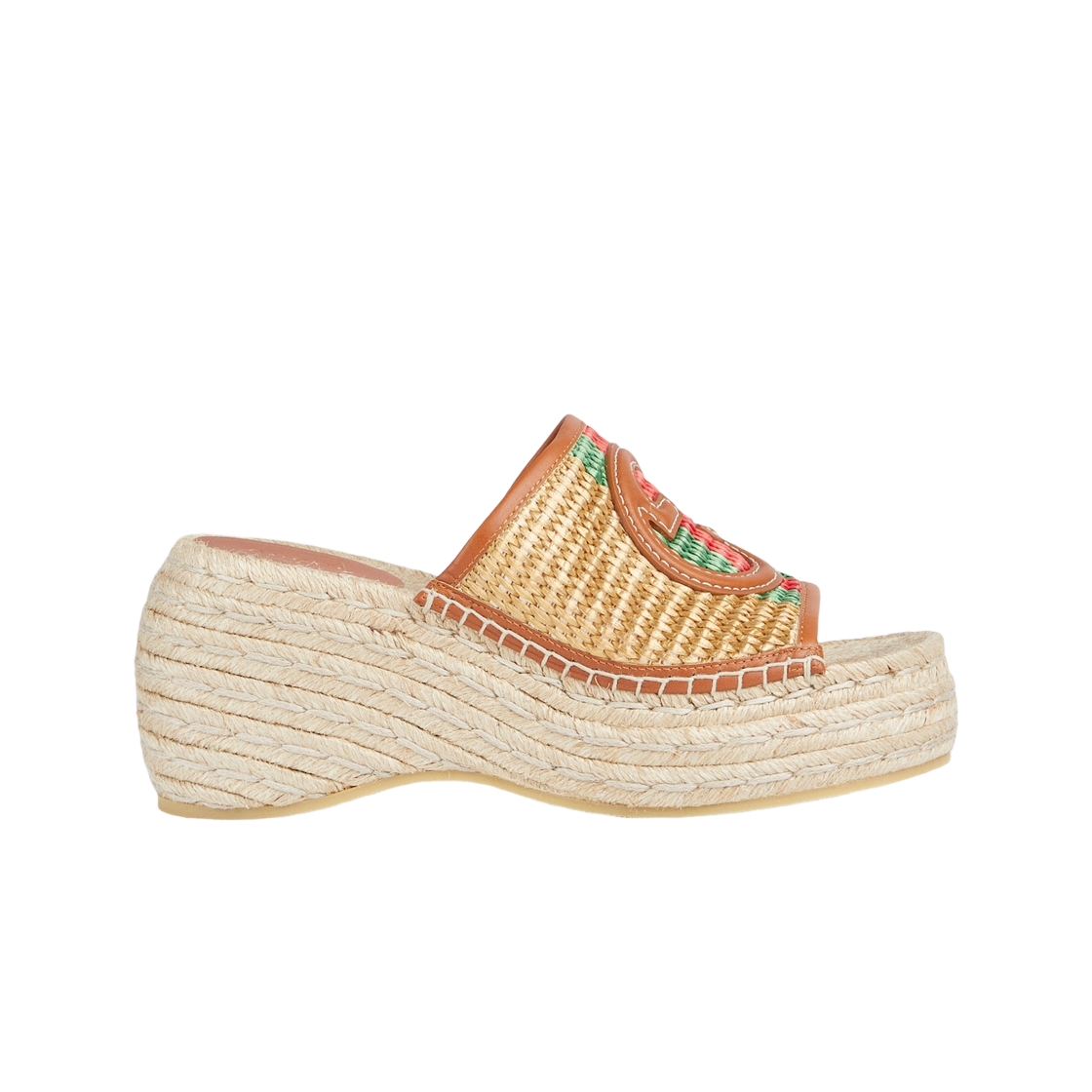 (W) 구찌 인터로킹 G 에스파드리유 내츄럴 라피아((W) Gucci Interlocking G Espadrille Natural Raffia) - 1