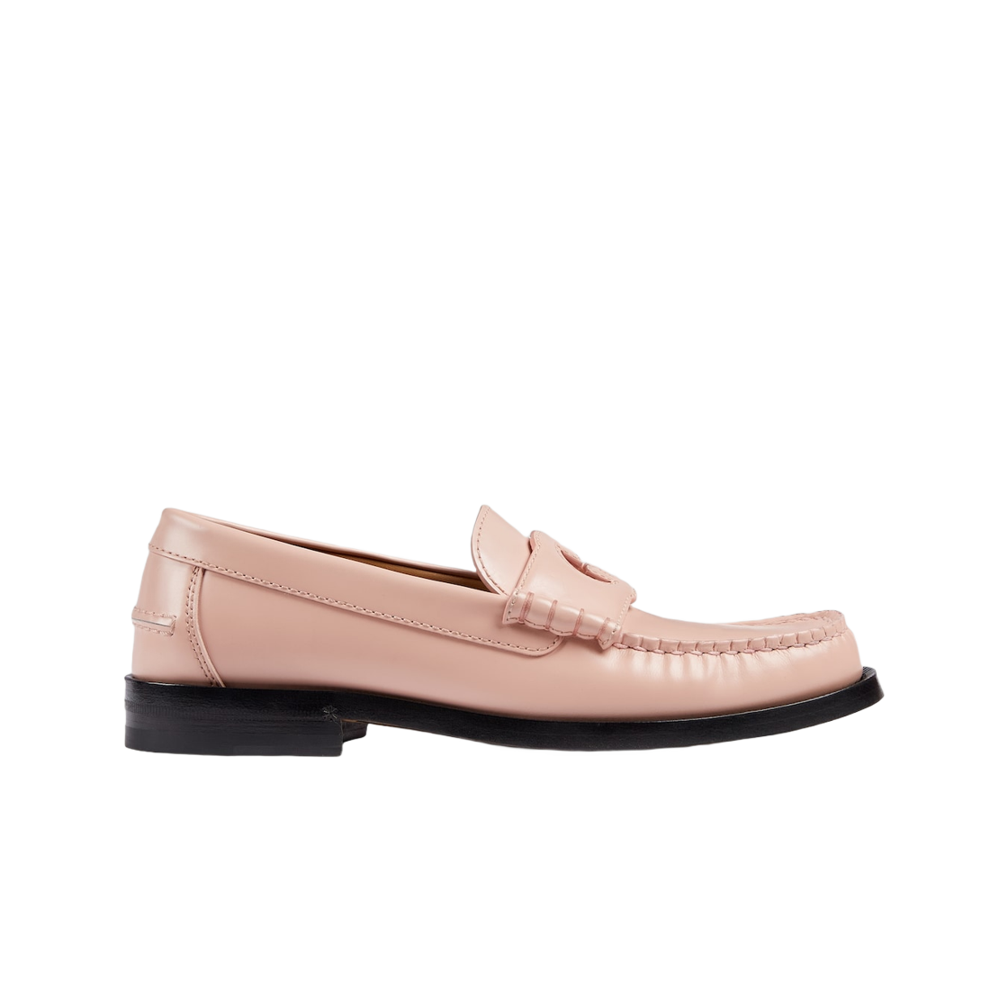 (W) 구찌 인터로킹 G 로퍼 핑크 레더((W) Gucci Interlocking G Loafer Pink Leather) - 1