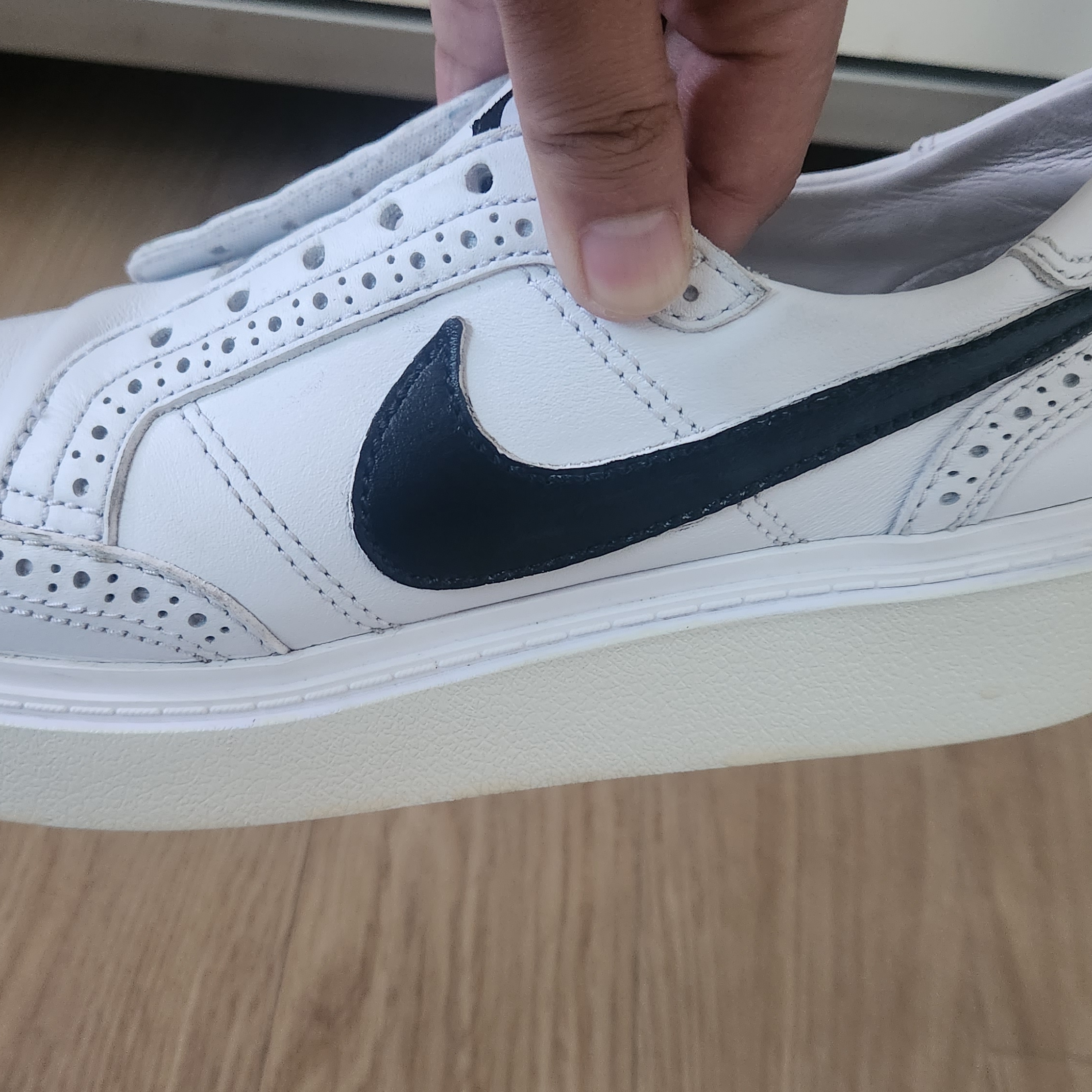 Nike x Peaceminusone Kwondo1 White 착용 스타일 - 1