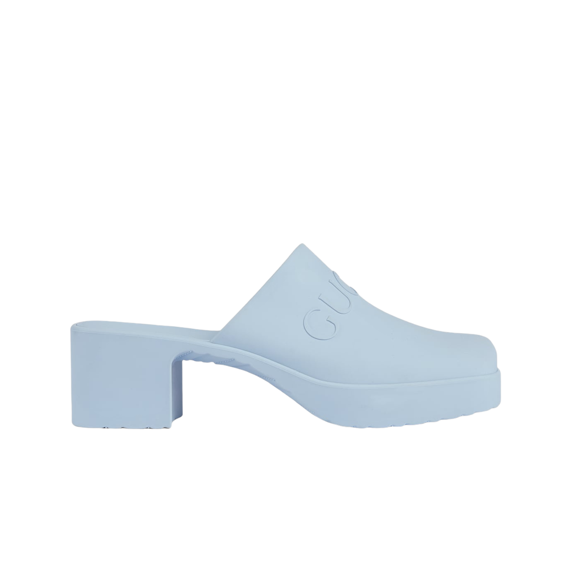 (W) 구찌 슬립온 샌들 파스텔 블루 러버((W) Gucci Slip-On Sandal Pastel Blue Rubber) - 1