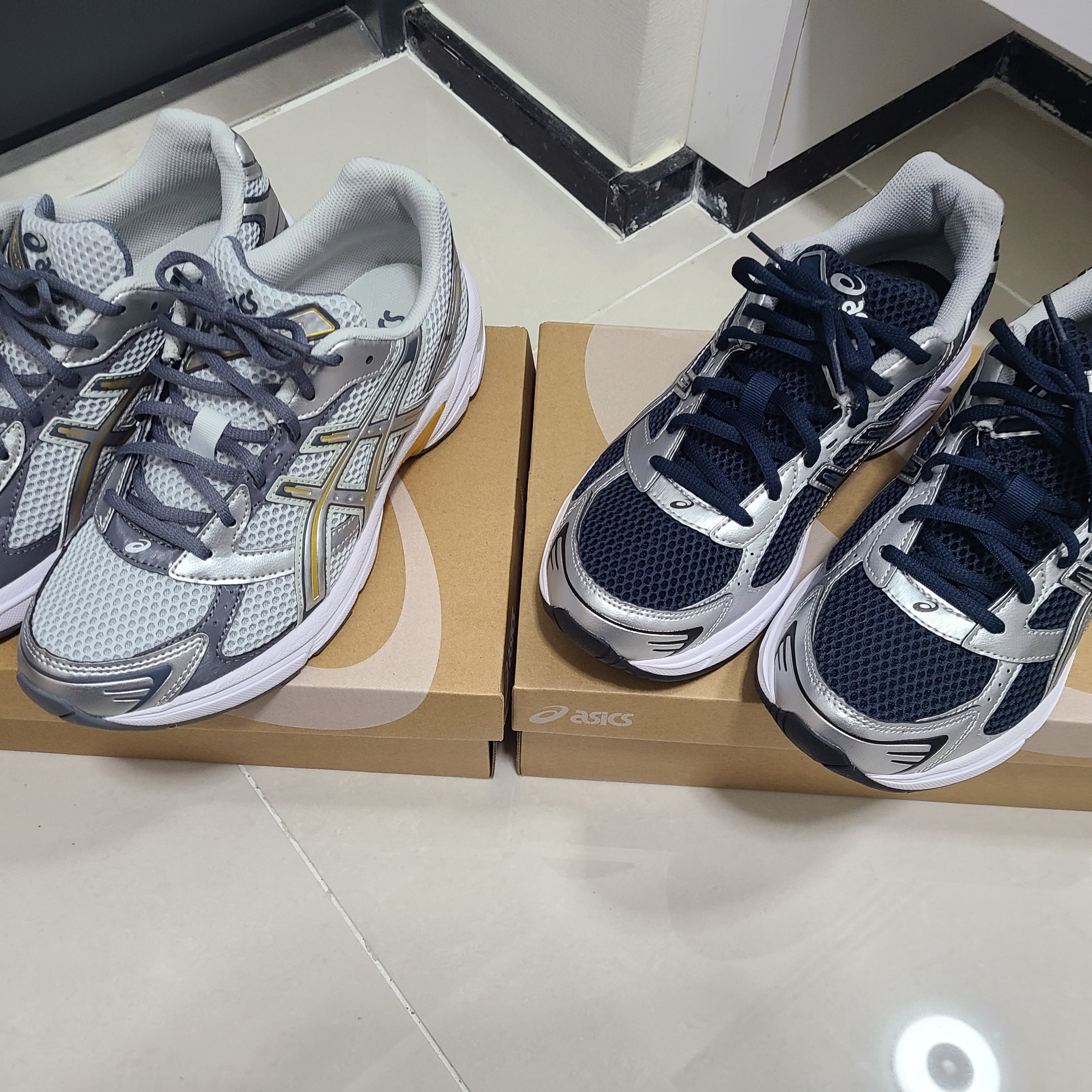 Asics Gel-1130 French Blue Pure Silver, Asics Gel-1130 Polar Shade Pure Silver 착용 스타일 - 4