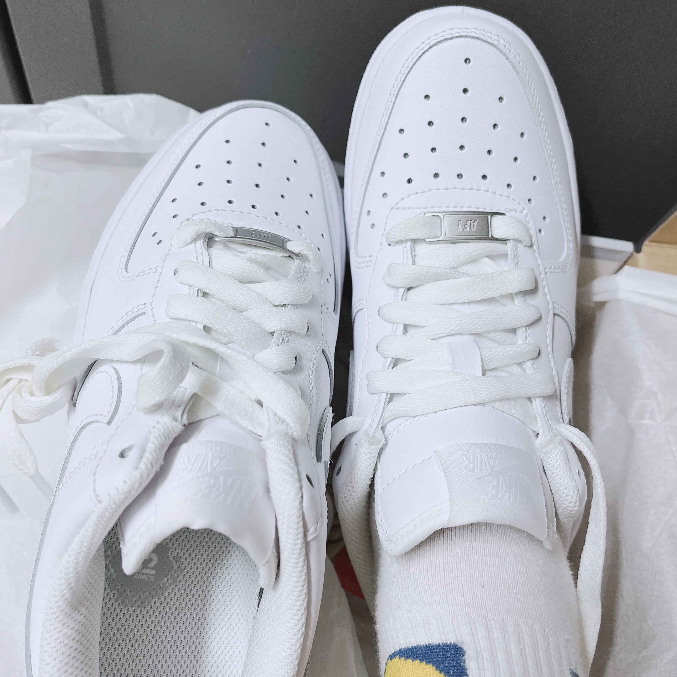 (W) Nike Air Force 1 '07 Low White 착용 스타일