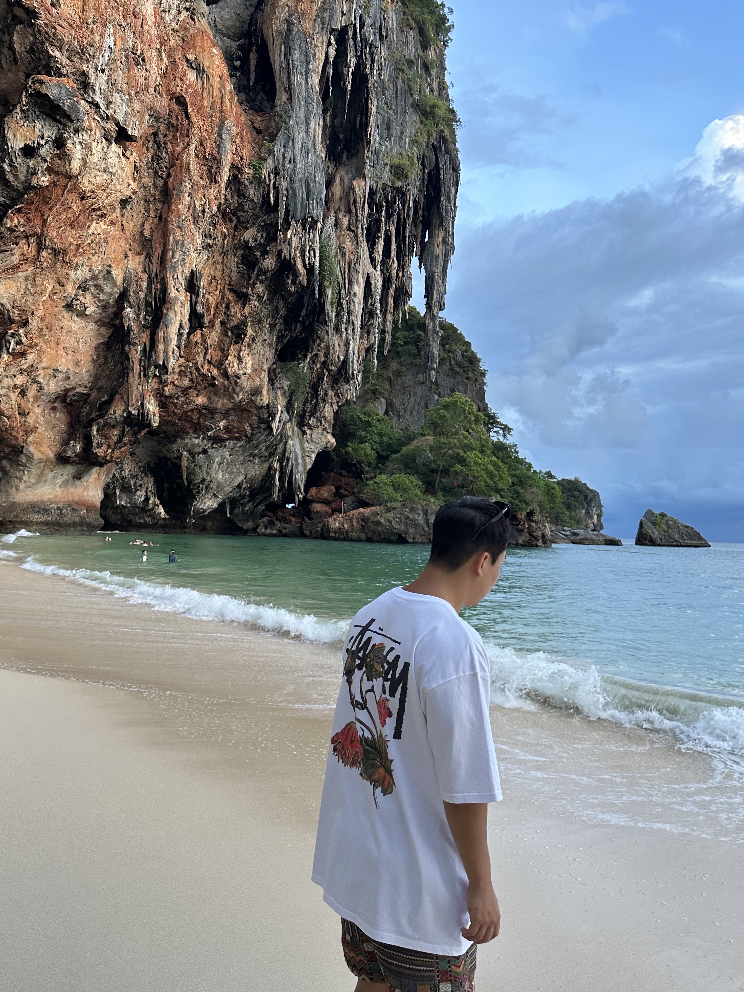 Stussy Withered Flower T-Shirt White 착용 스타일