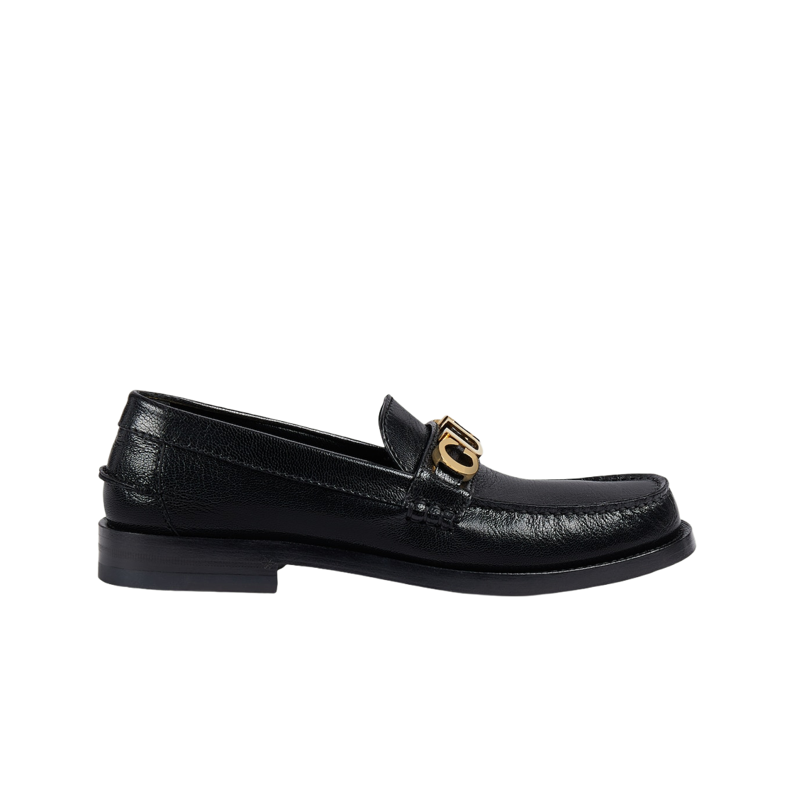 700036-D3V00-1000 (W) Gucci Leather Loafer Black Leather