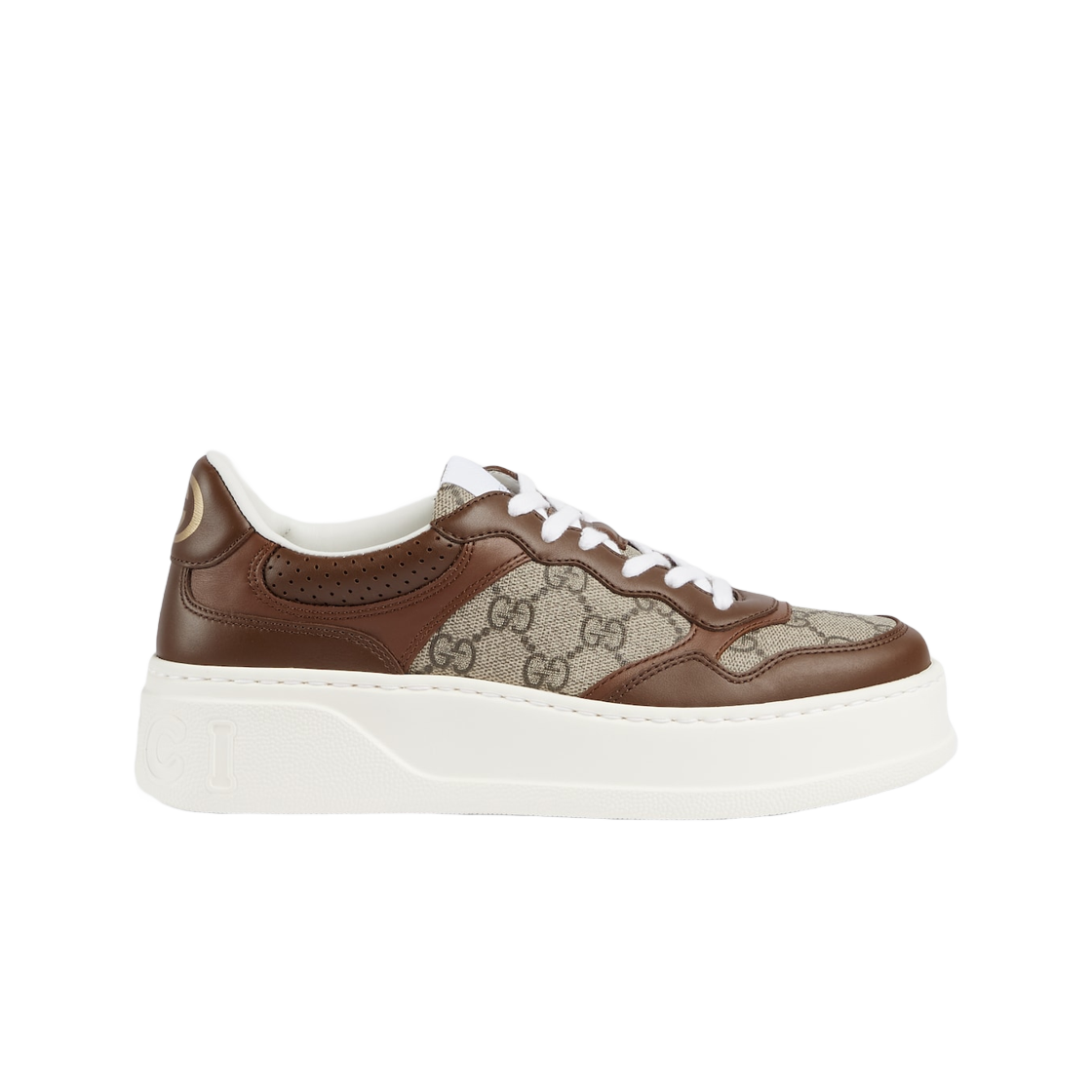 (W) Gucci GG Sneaker Light Brown Leather 상세 이미지 1