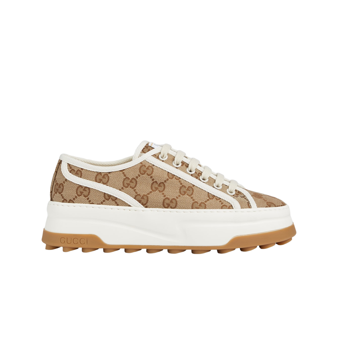 (W) 구찌 GG 스니커즈 베이지 에보니 오리지널 GG((W) Gucci GG Sneaker Beige Ebony Original Gg)