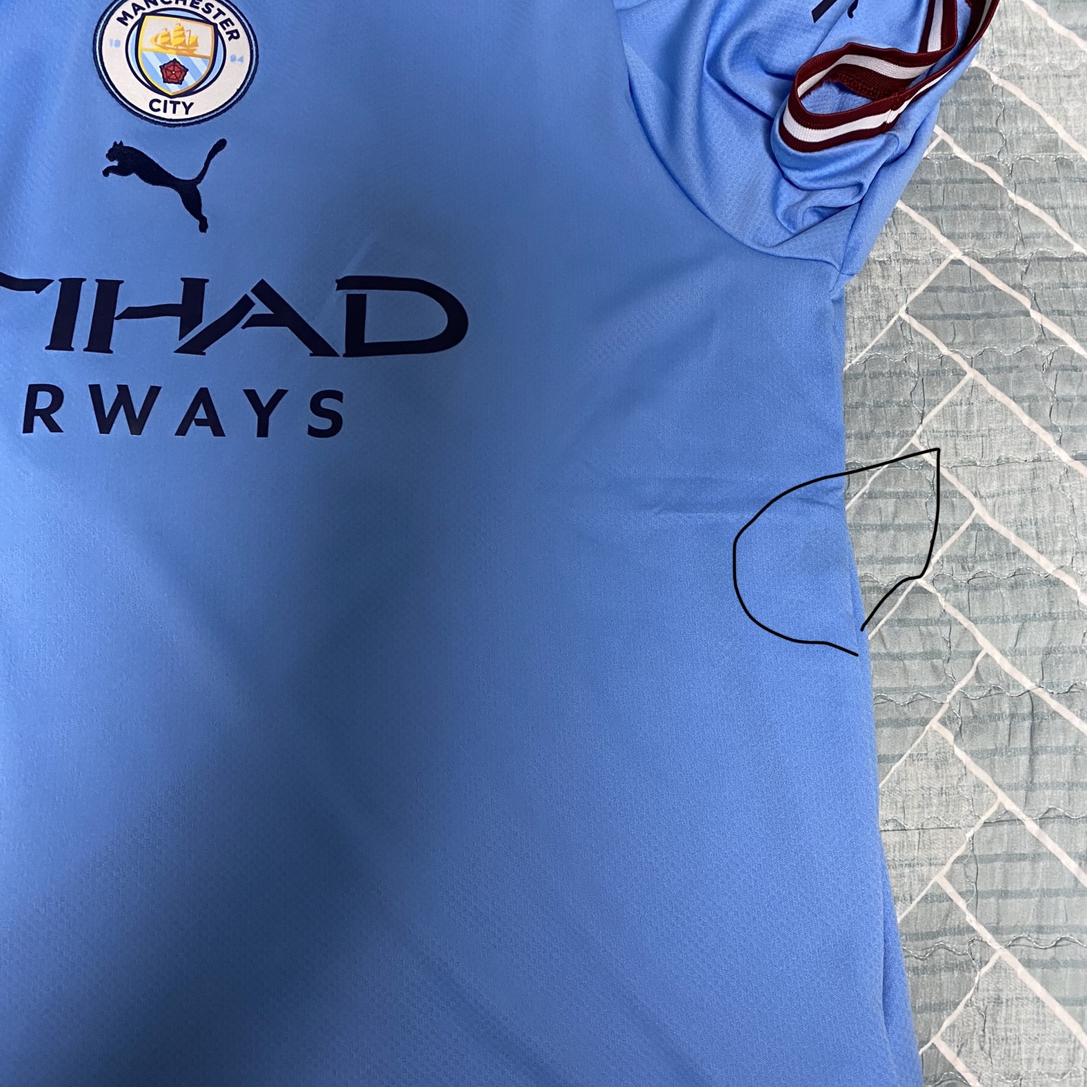 Puma Manchester City 2022/23 Home Jersey Team Light Blue (Non Marking Ver.) 착용 스타일