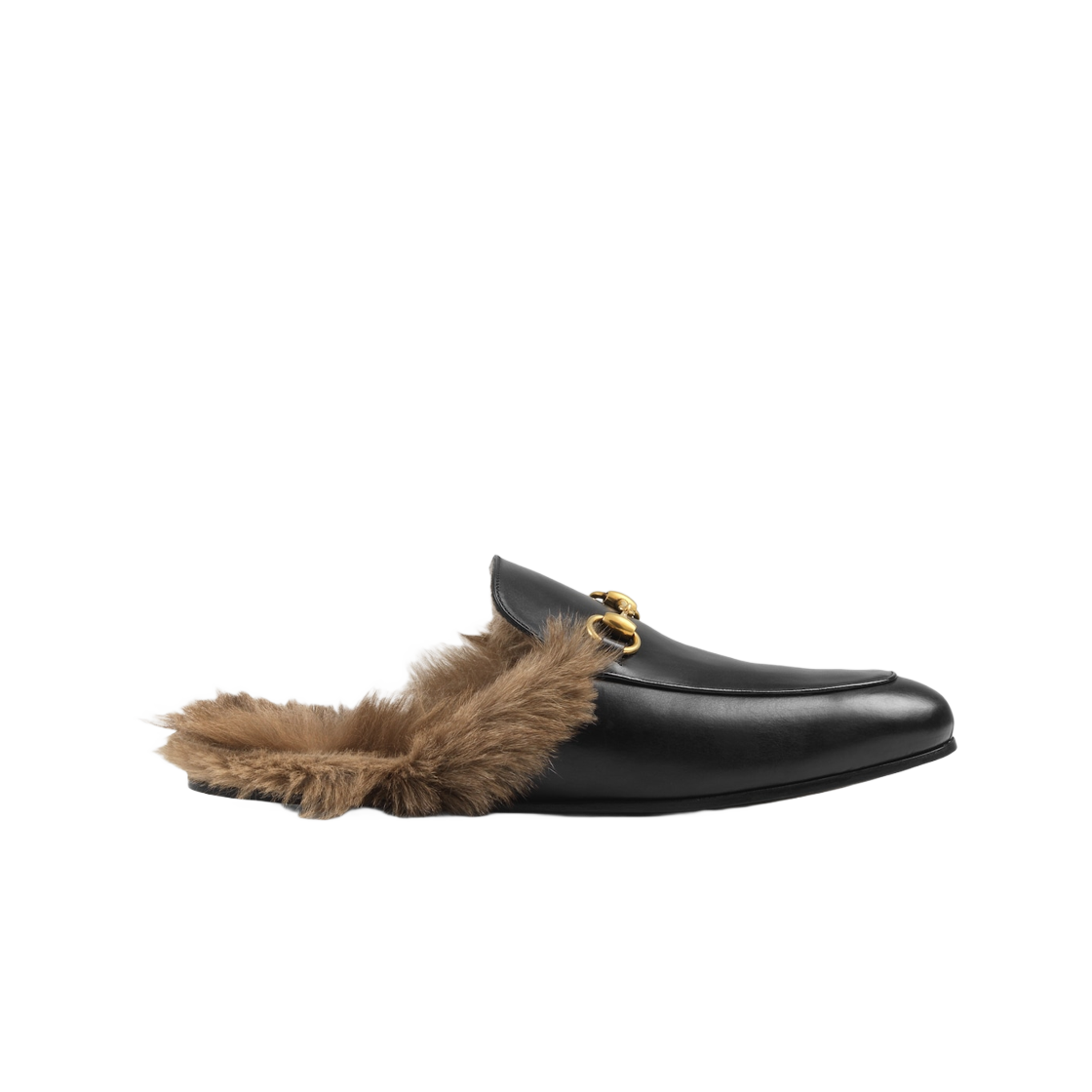 397647-DKHH0-1063 Gucci 2015 Re-Edition Princetown Black Leather