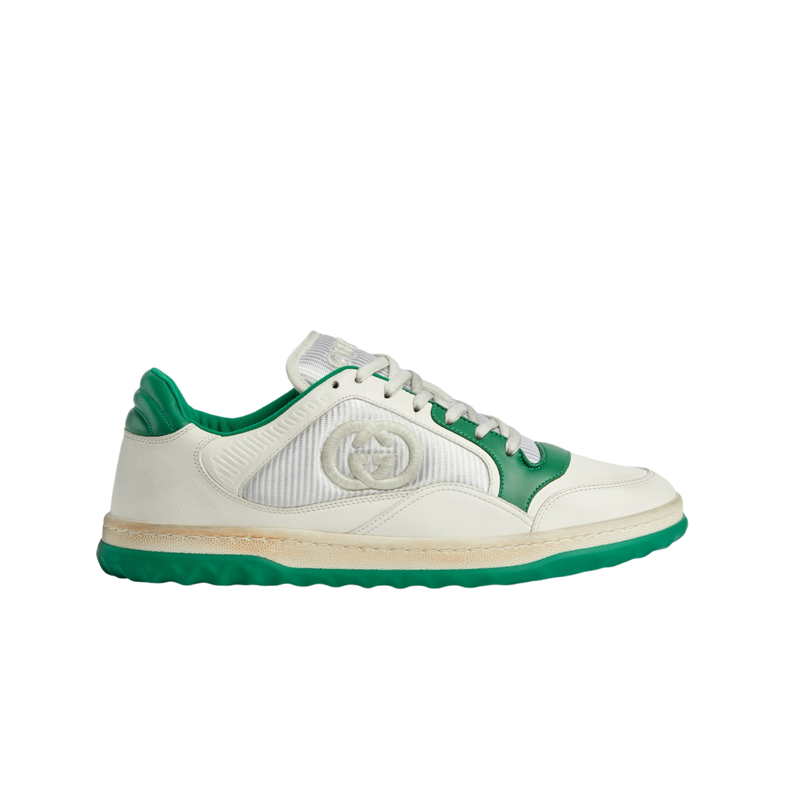 749896-AAB79-9148 Gucci Mac80 Sneaker Off White Green Leather