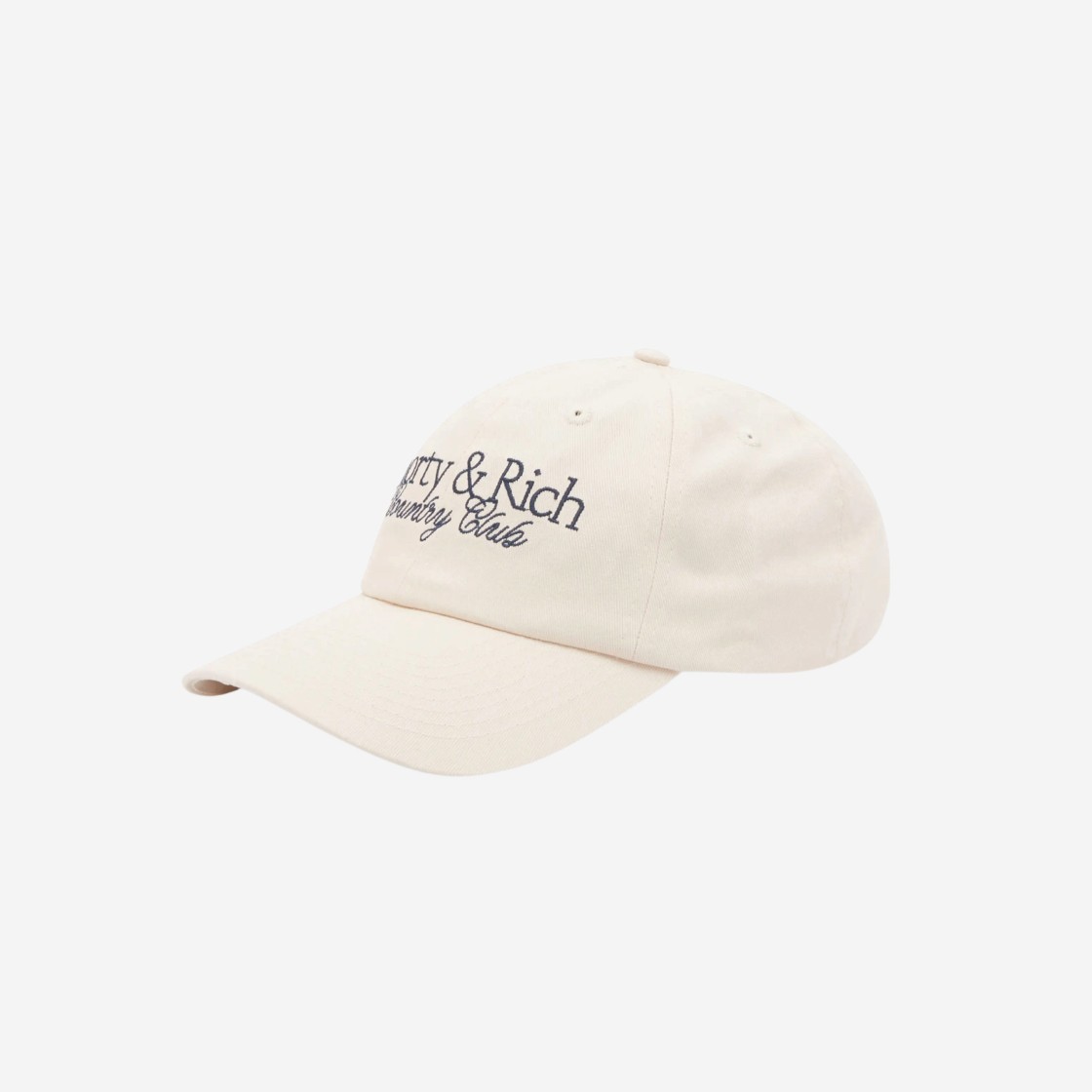 Sporty & Rich SR Country Club Hat Cream Navy 상세 이미지 1