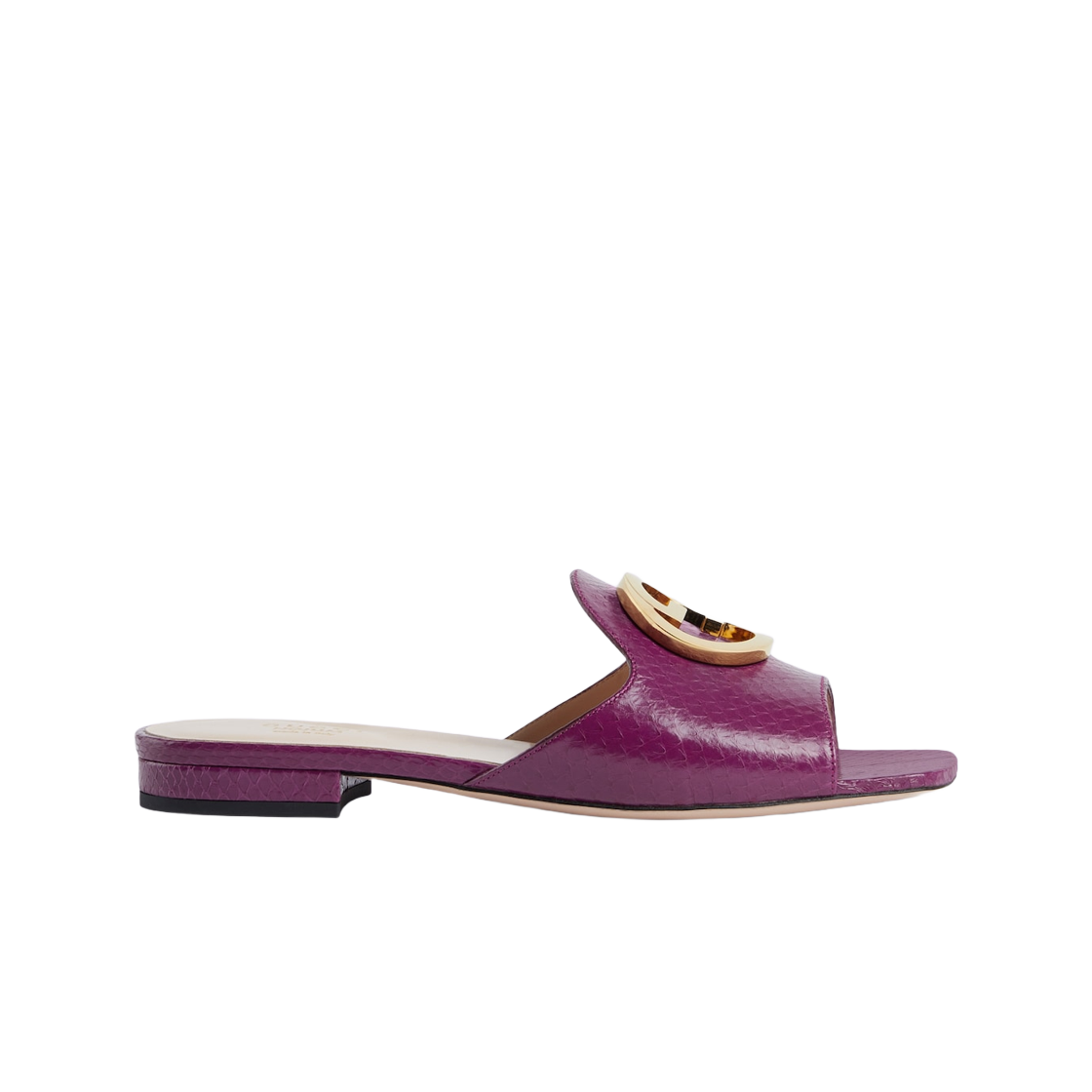 (W) 구찌 노점 블론디 크로커다일 슬라이드 퍼플((W) Gucci Nojum Blondie Crocodile Slide Purple) - 1