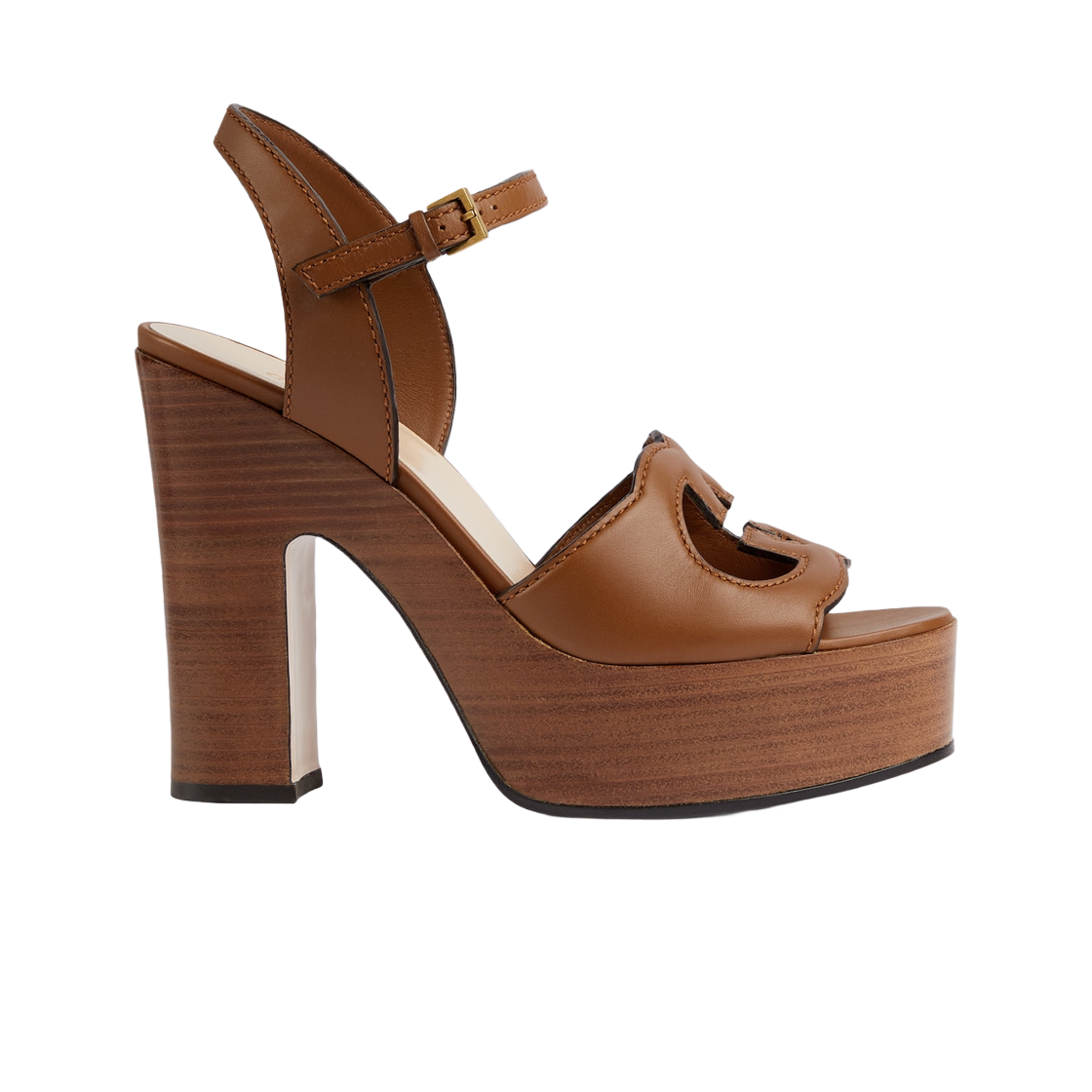 (W) 구찌 인터로킹 G 샌들 퀴르 레더((W) Gucci Interlocking G Sandal Cuir Leather) - 1