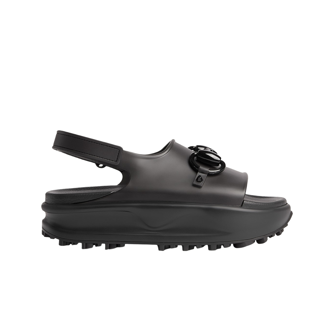 (W) 구찌 홀스빗 플랫폼 샌들 블랙 러버