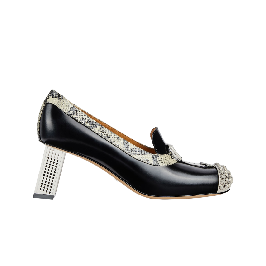 (W) 구찌 스파이크 토 펌프스 블랙 레더((W) Gucci Spiked Toe Pumps Black Leather) - 1