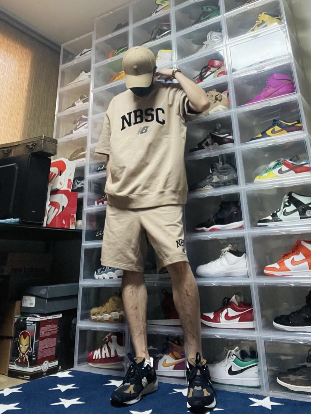 New Balance 991 Made in UK Navy Tan 착용 스타일