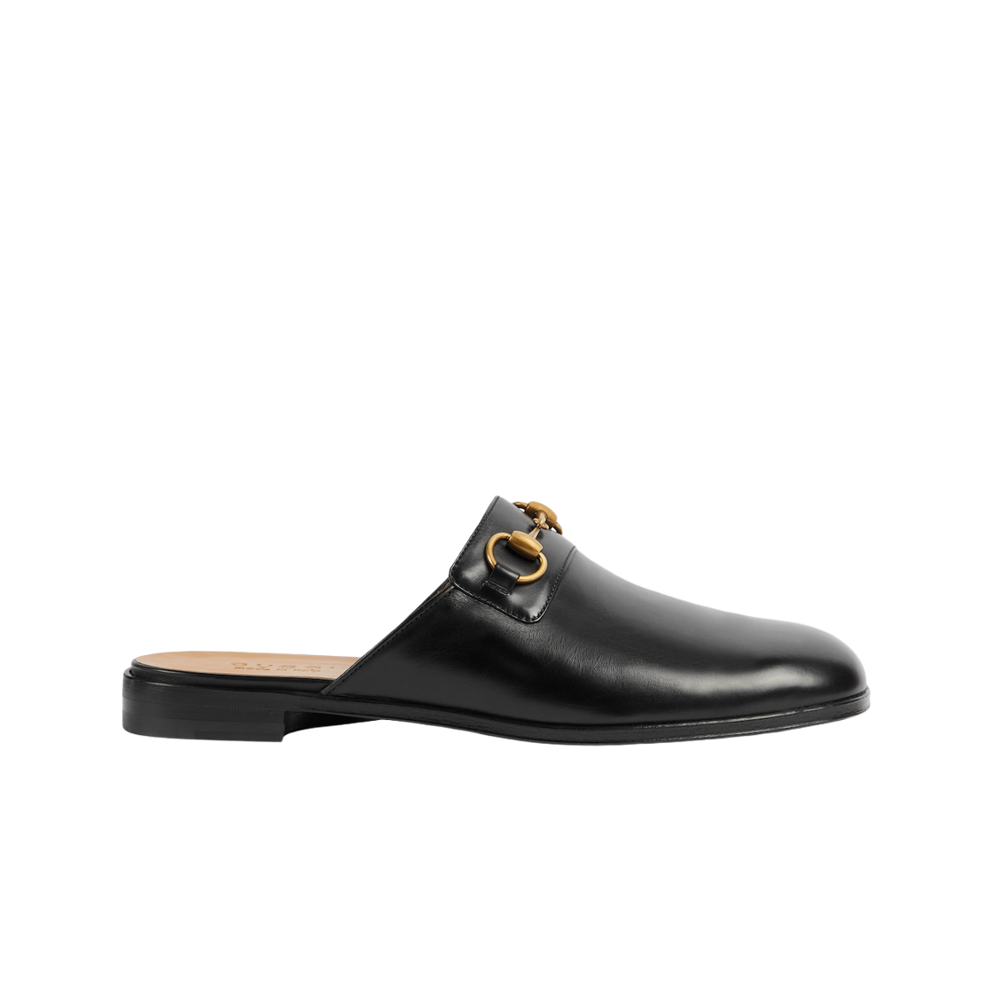 723654-1W600-1000 Gucci Horsebit Slipper Black Leather