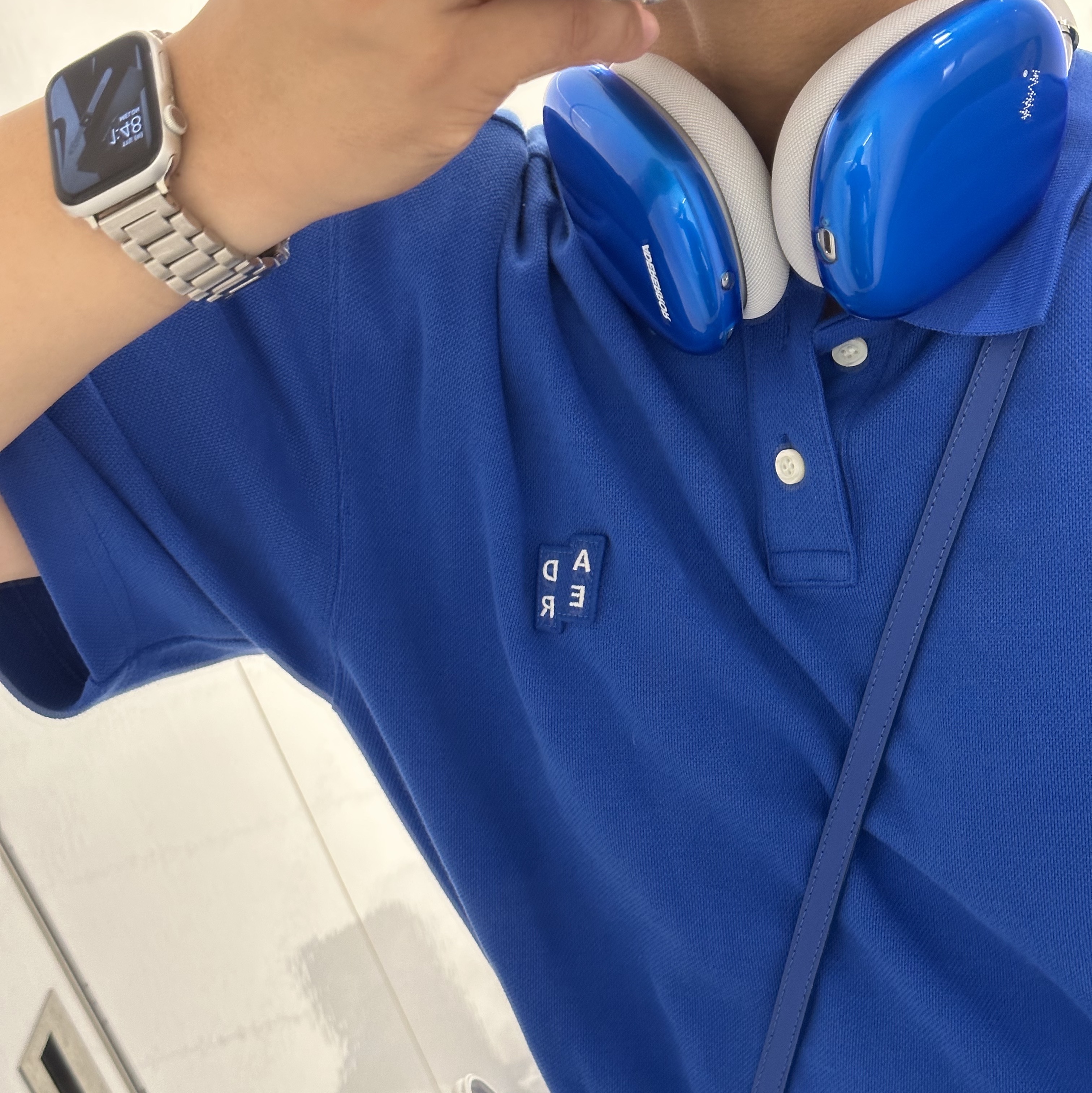 Ader Error Standic AirPods Max Case Z-Blue, Adidas Adifom Superstar Core White 착용 스타일 - 3