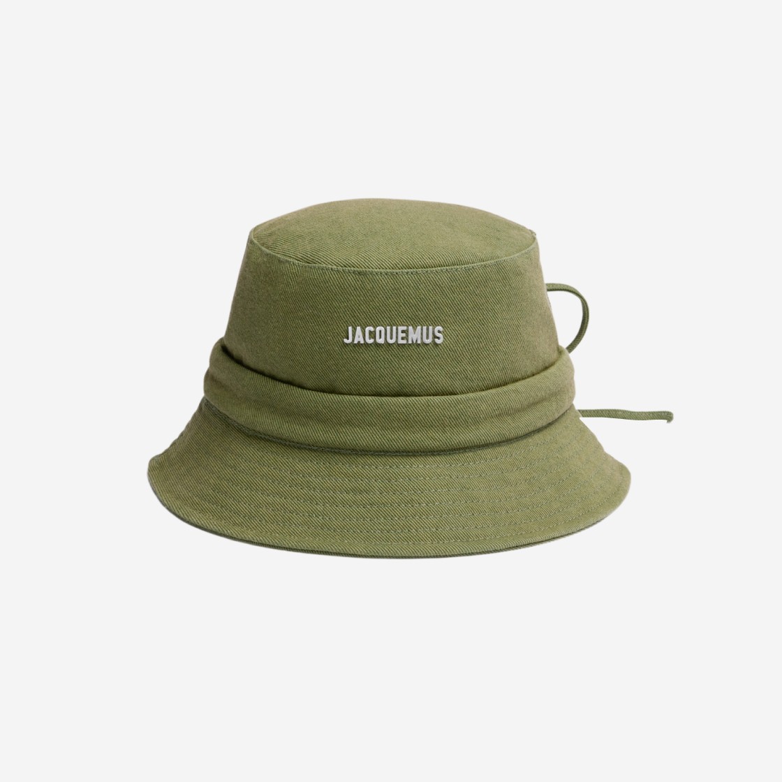 Jacquemus Le Bob Gadjo Knotted Bucket Hat Khaki 상세 이미지 1