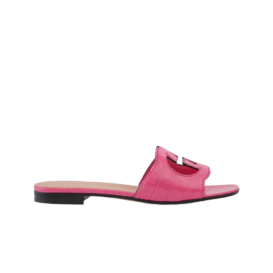 (W) 구찌 크로커다일 컷아웃 샌들 핑크((W) Gucci Crocodile Cut-Out Sandal Pink) - 1