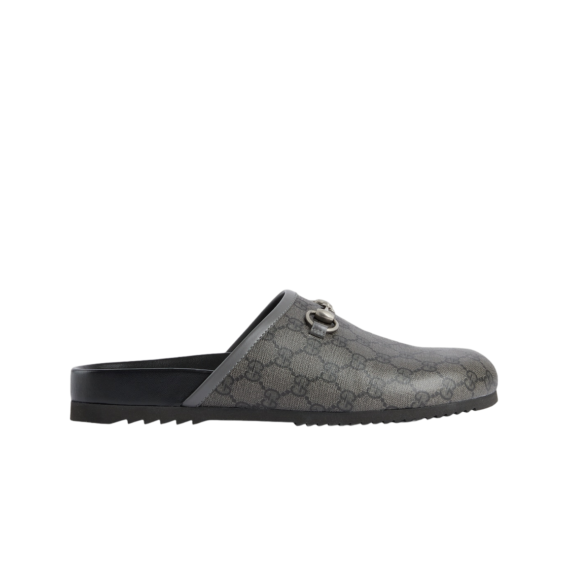 구찌 GG 뮬 홀스빗 그레이 블랙 슈프림(Gucci GG Mule with Horsebit Grey Black Supreme) - 1