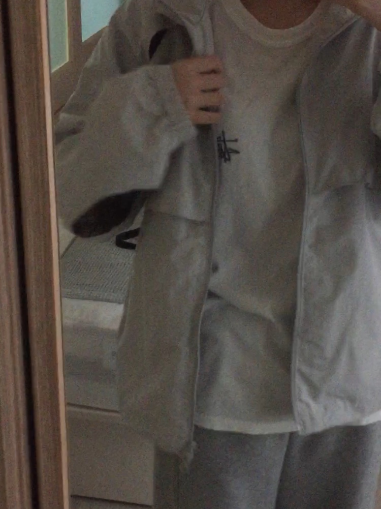 Sansan Gear Slash Slit Jacket Ivory - 23SS, Stussy Basic Stussy T-Shirt White 2022 착용 스타일 - 2