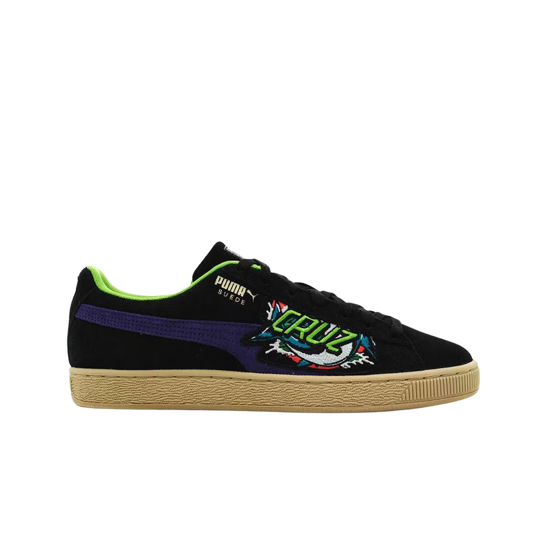 푸마 x 산타 크루즈 스웨이드 샤크 블랙 그린 플래쉬(Puma x Santa Cruz Suede Shark Black Green Flash) - 1