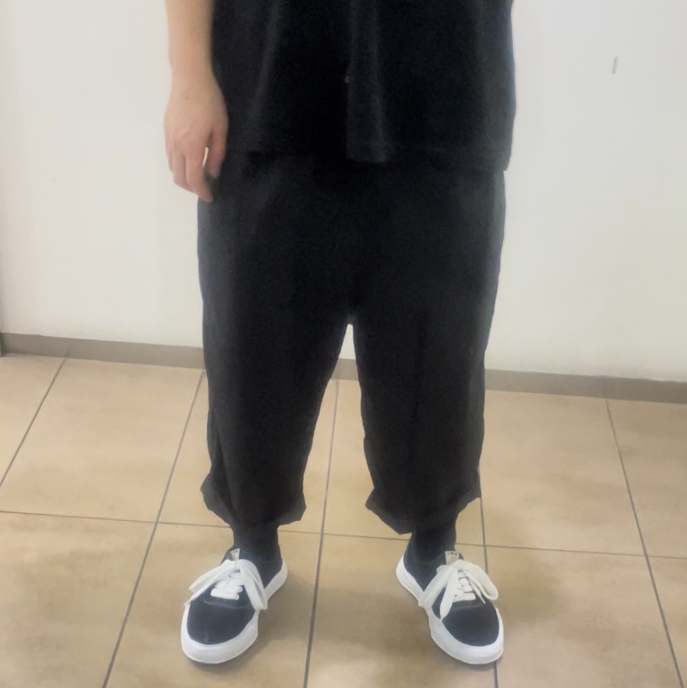 Maison Mihara Yasuhiro Baker OG Sole Canvas Low Cut Sneakers Black 착용 스타일