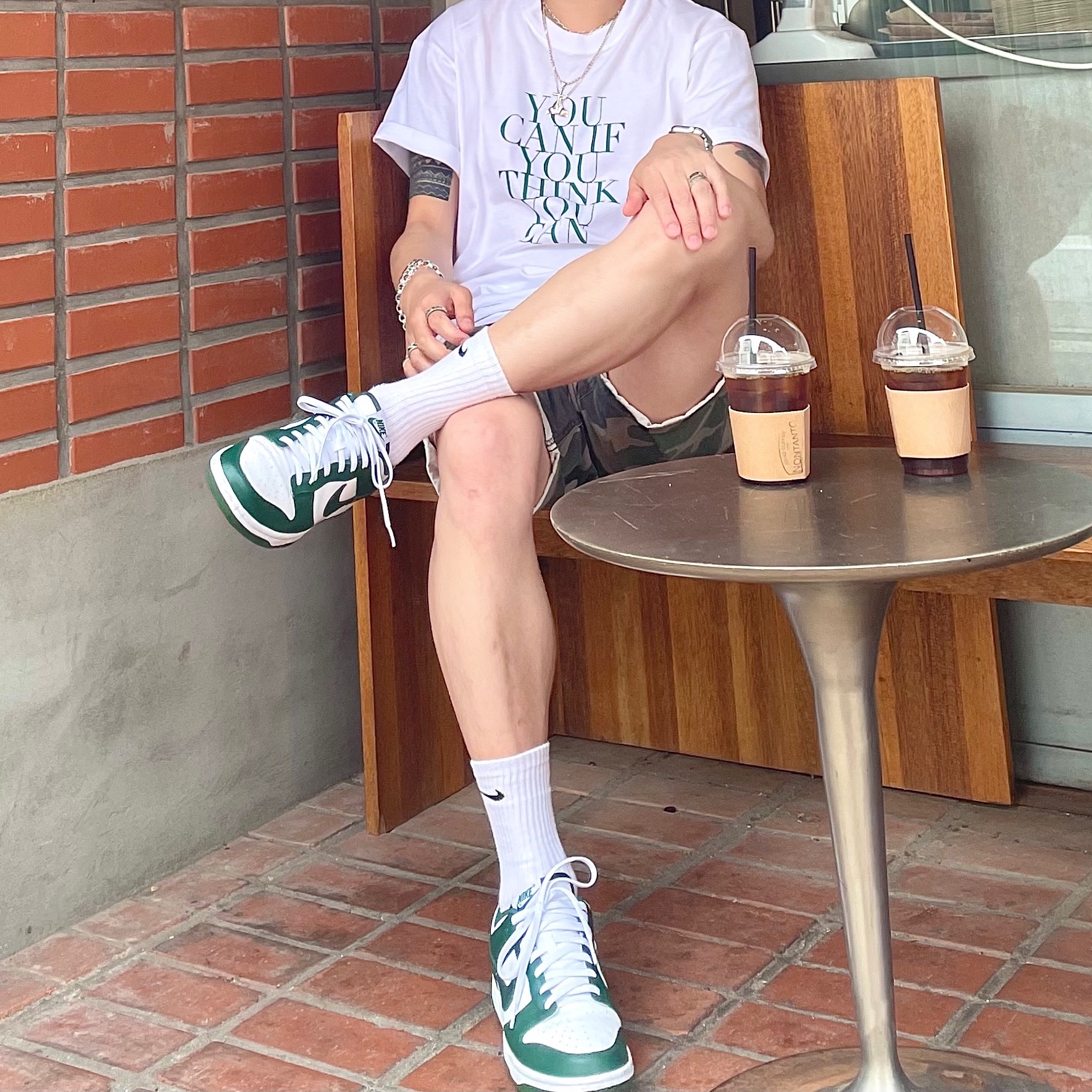 Nike Dunk Low Retro Varsity Green 착용 스타일 - 1