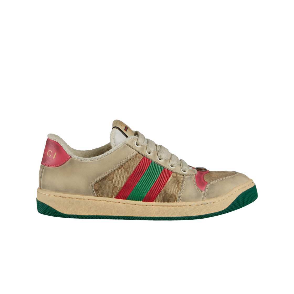 (W) 구찌 스크리너 레더 스니커즈 버터 레더((W) Gucci Screener Leather Sneaker Butter Leather) - 1