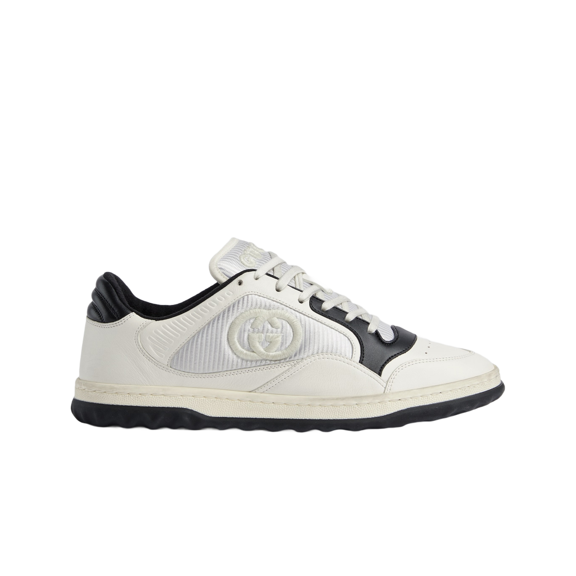 741656-AAB79-9151 Gucci Mac80 Sneaker Off White Black Leather