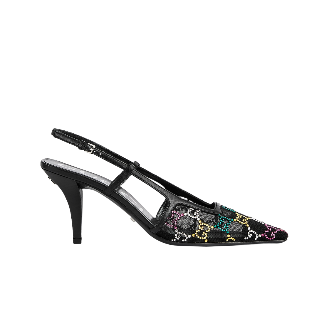 (W) 구찌 GG 슬링백 펌프 블랙((W) Gucci GG Slingback Pump Black) - 1