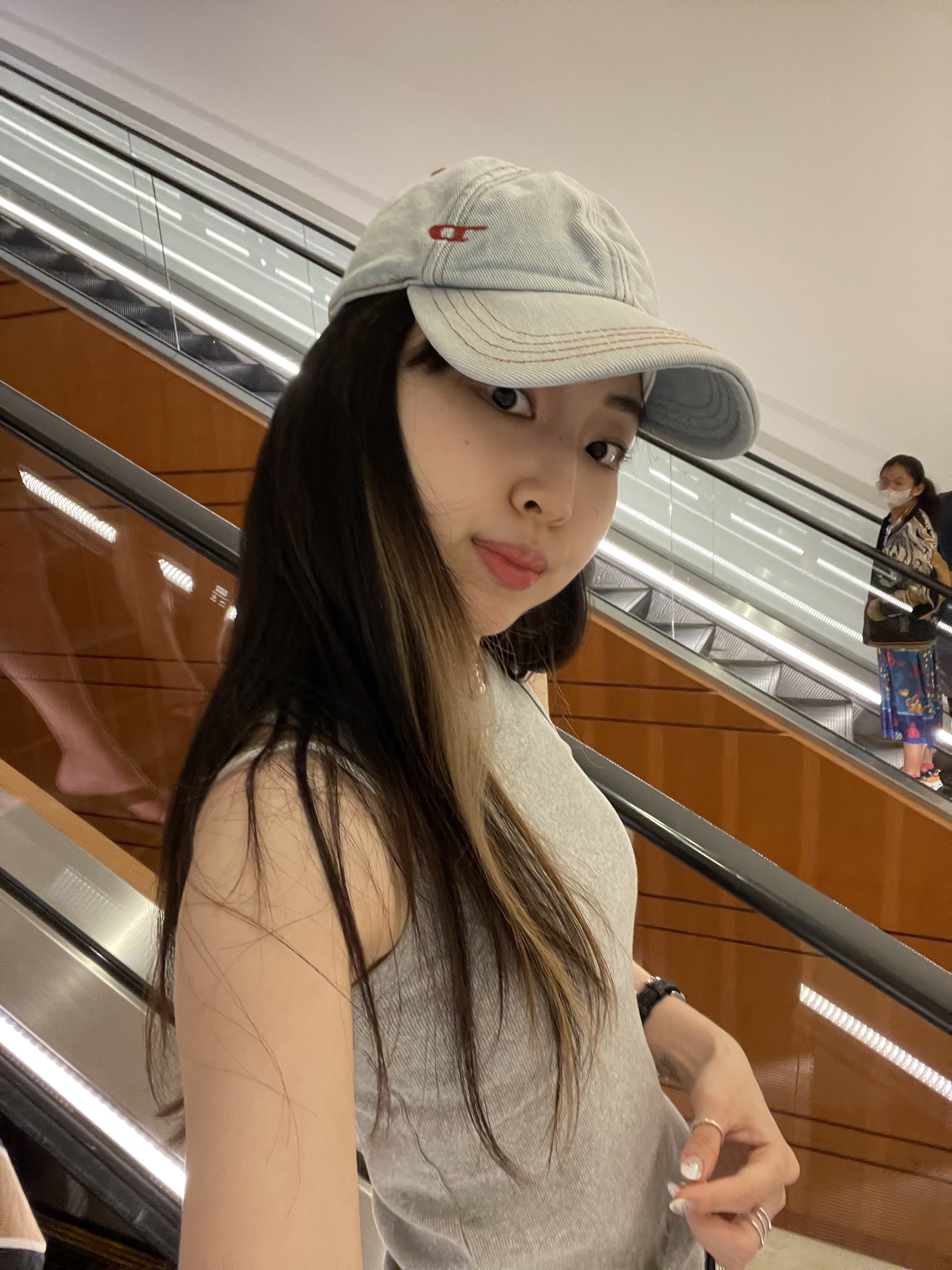 Diesel C-Lib-3 Denim Baseball Cap Light Blue 착용 스타일 - 5