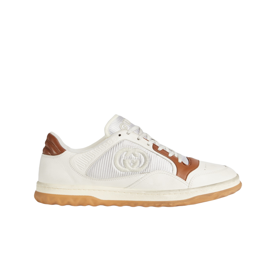 구찌 맥80 스니커즈 오프 화이트 브라운 레더(Gucci Mac80 Sneaker Off White Brown Leather) - 1