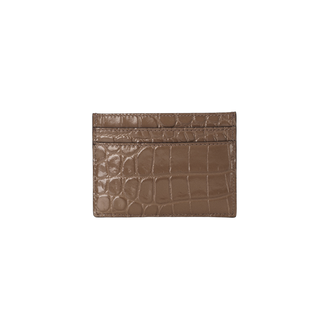 Gucci Crocodile Card Case with Double G Light Brown 상세 이미지 3