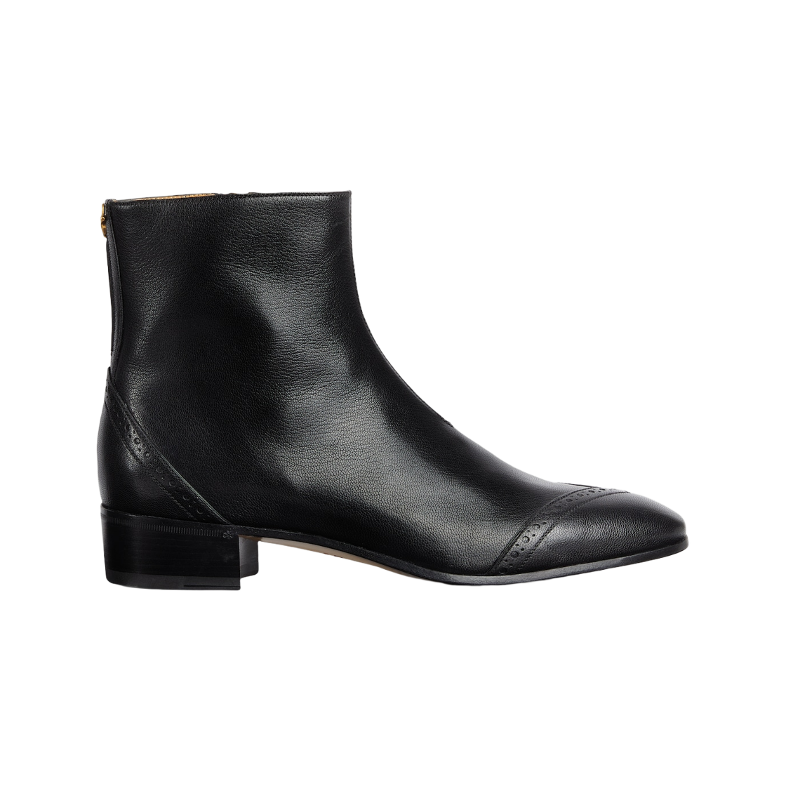 구찌 앵클 부츠 하프 홀스빗 블랙 레더(Gucci Ankle Boot with Half Horsebit Black Leather) - 1