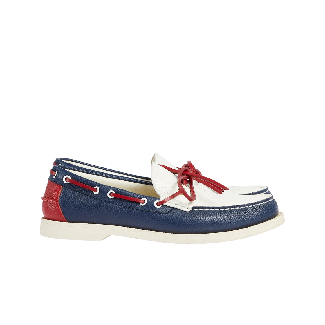 구찌 보트 슈즈 블루 화이트 레더(Gucci Boat Shoe Blue White Leather) - 1