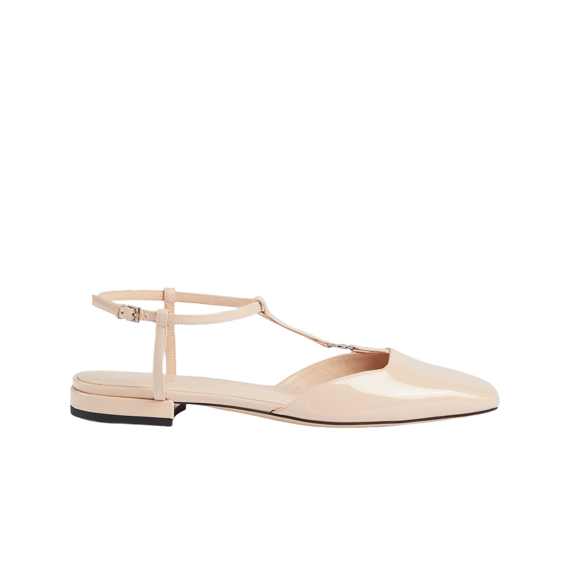 754136-BNC00-6705 (W) Gucci Double G Ballet Flat Light Pink Patent Leather