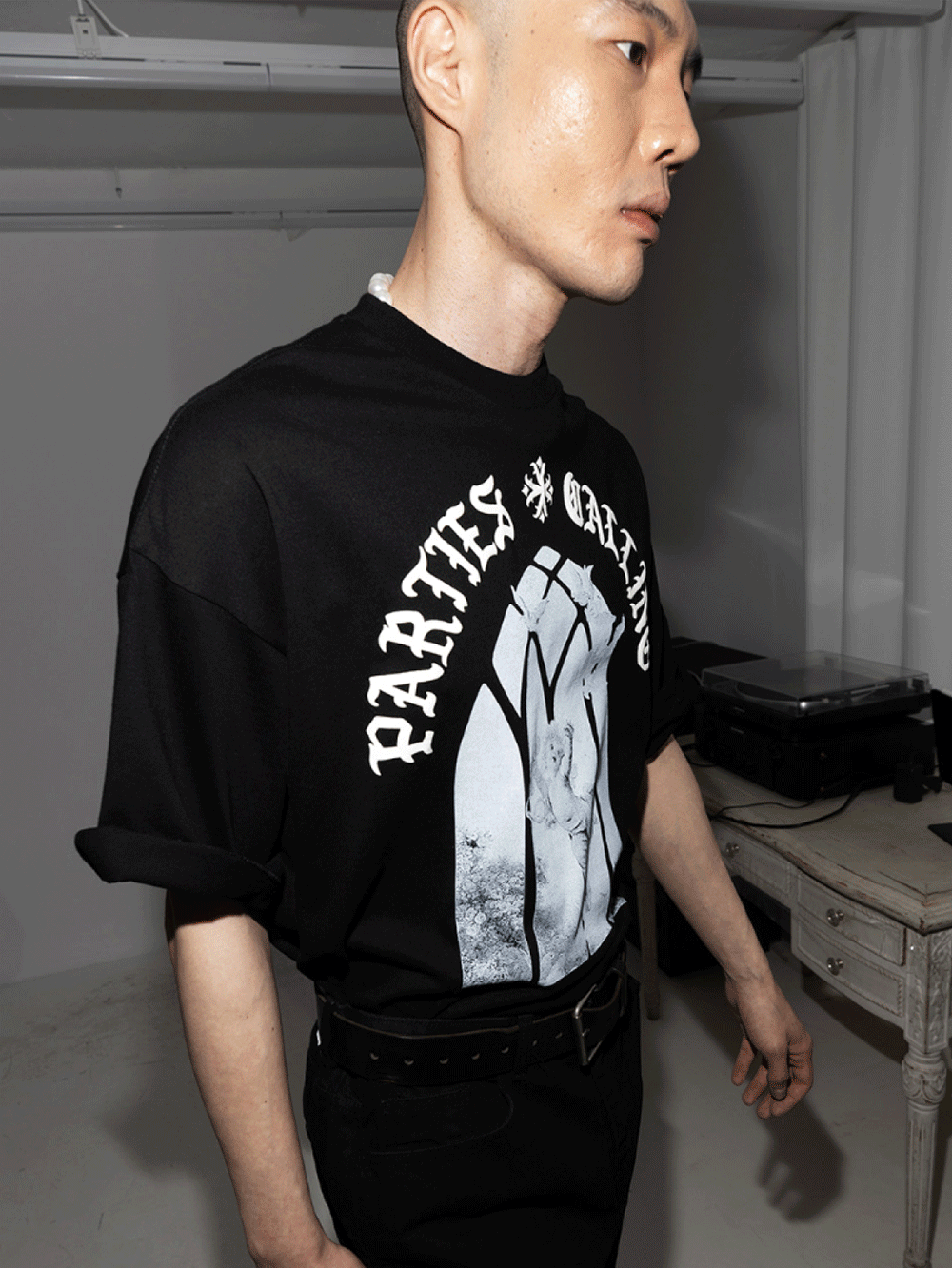 [Punch Drunk Parties]Logo Longsleeve Black★韓国大人気 T-shirts - PUNCH DRUNK PARTIES