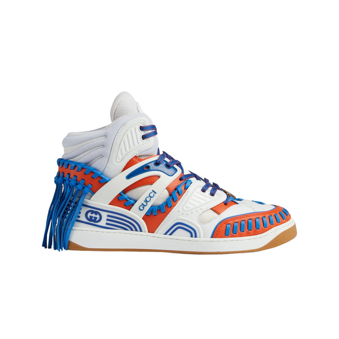 구찌 애스트로스 구찌 베스킷 스니커즈 화이트 오렌지 데메트라(Gucci Astros Gucci Basket Sneaker White Orange Demetra) - 1