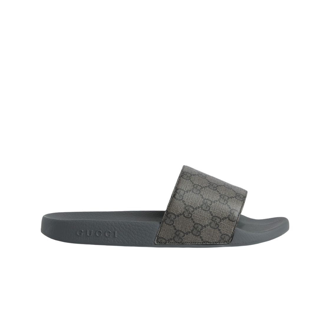구찌 GG 슬라이드 샌들 그레이 블랙 슈프림(Gucci GG Slide Sandal Grey Black Supreme) - 1