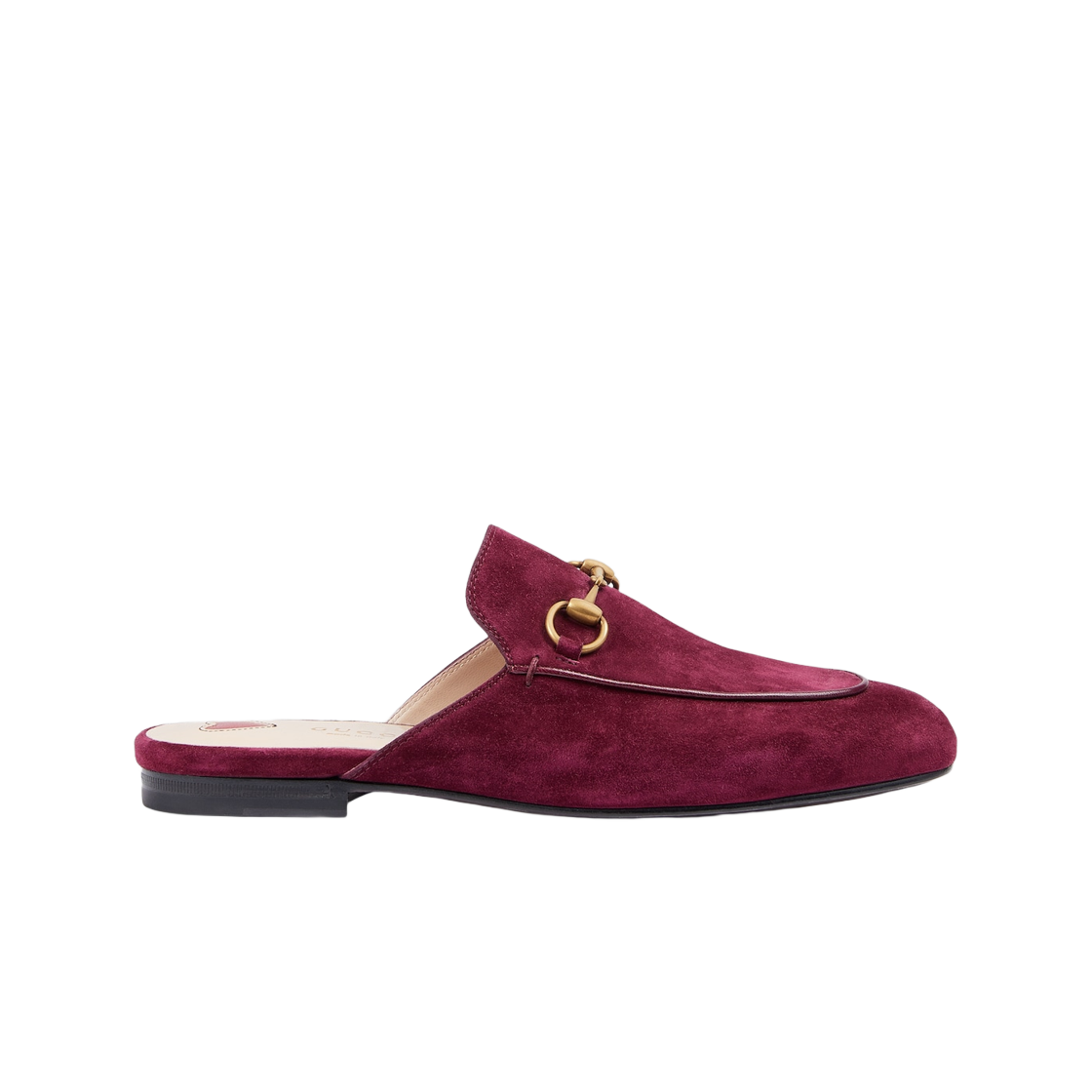 (W) 구찌 프린스타운 슬리퍼 버건디 스웨이드((W) Gucci Princetown Slipper Burgundy Suede) - 1