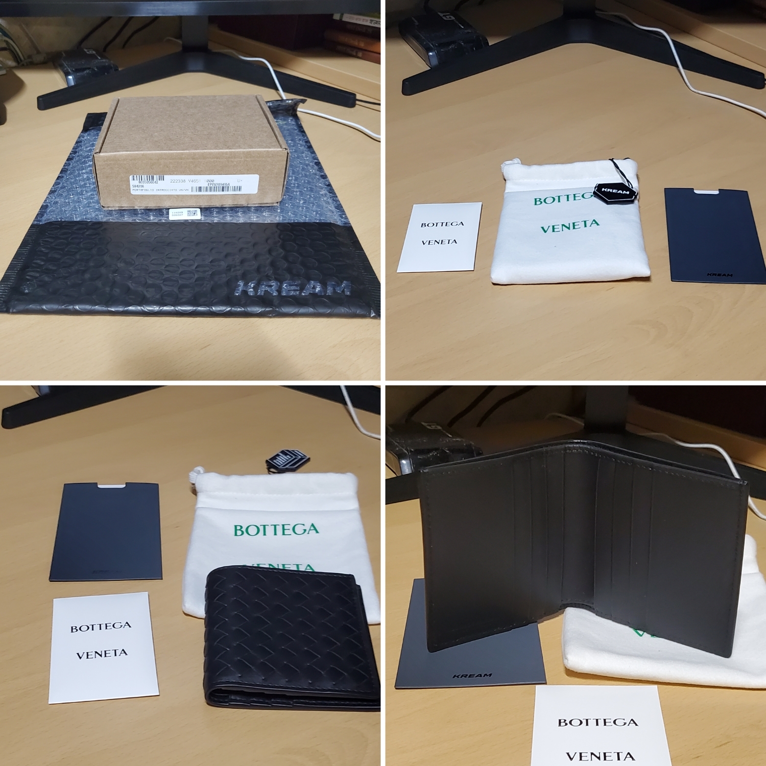 Bottega Veneta Bi-Fold Wallet Black 착용 스타일