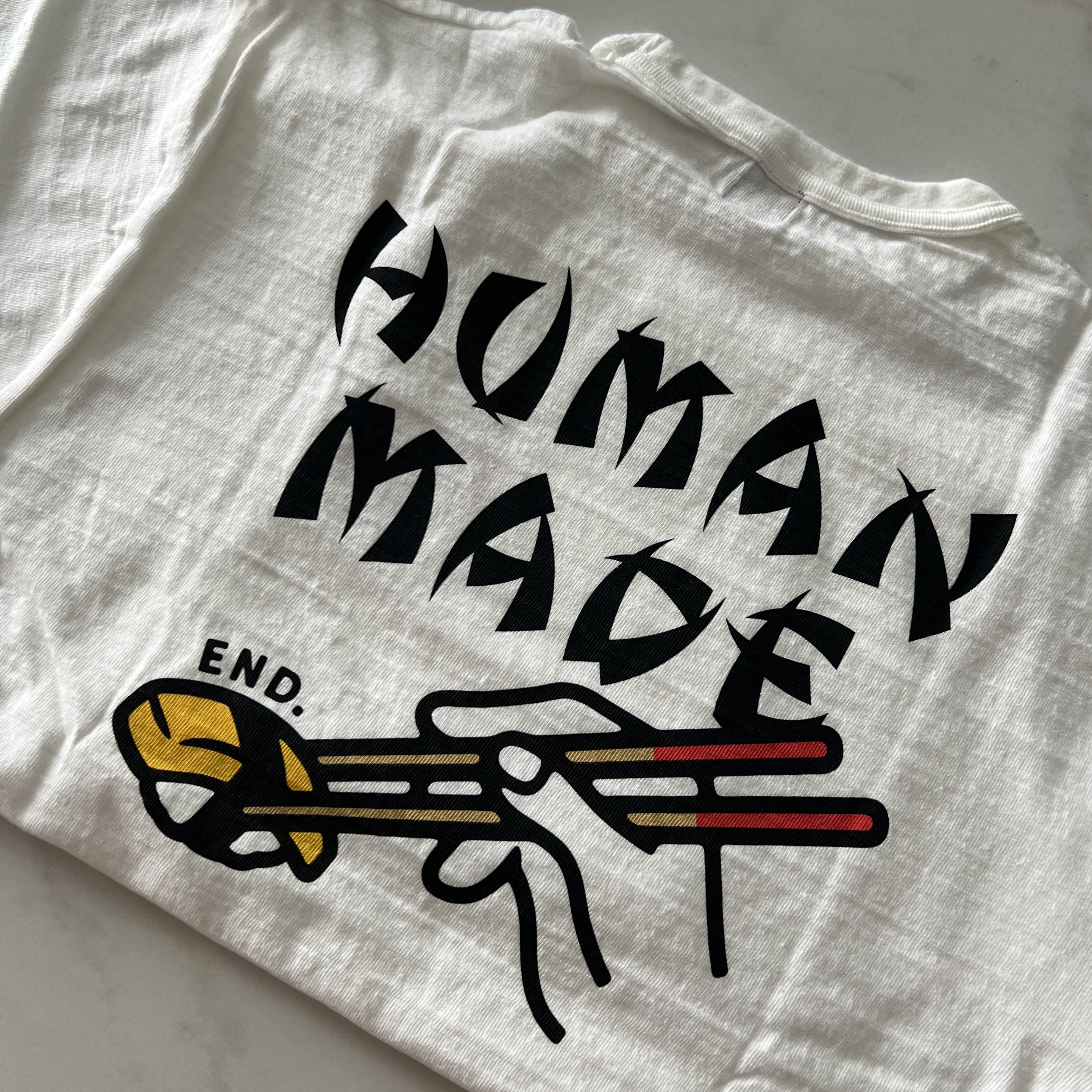 Human Made x END. Sushi T-Shirt White 착용 스타일