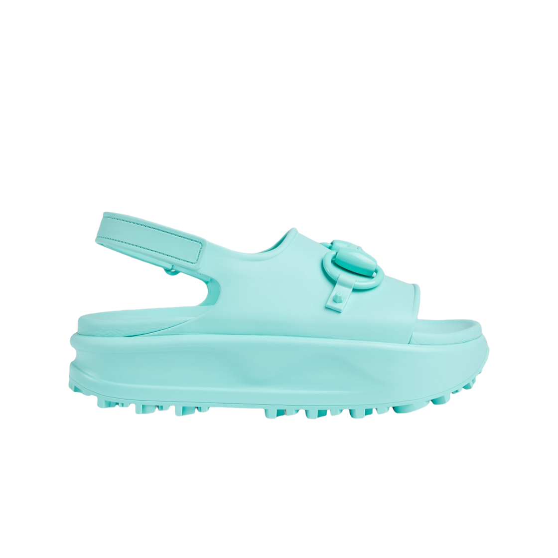 (W) 구찌 홀스빗 플랫폼 샌들 라이트 그린 러버