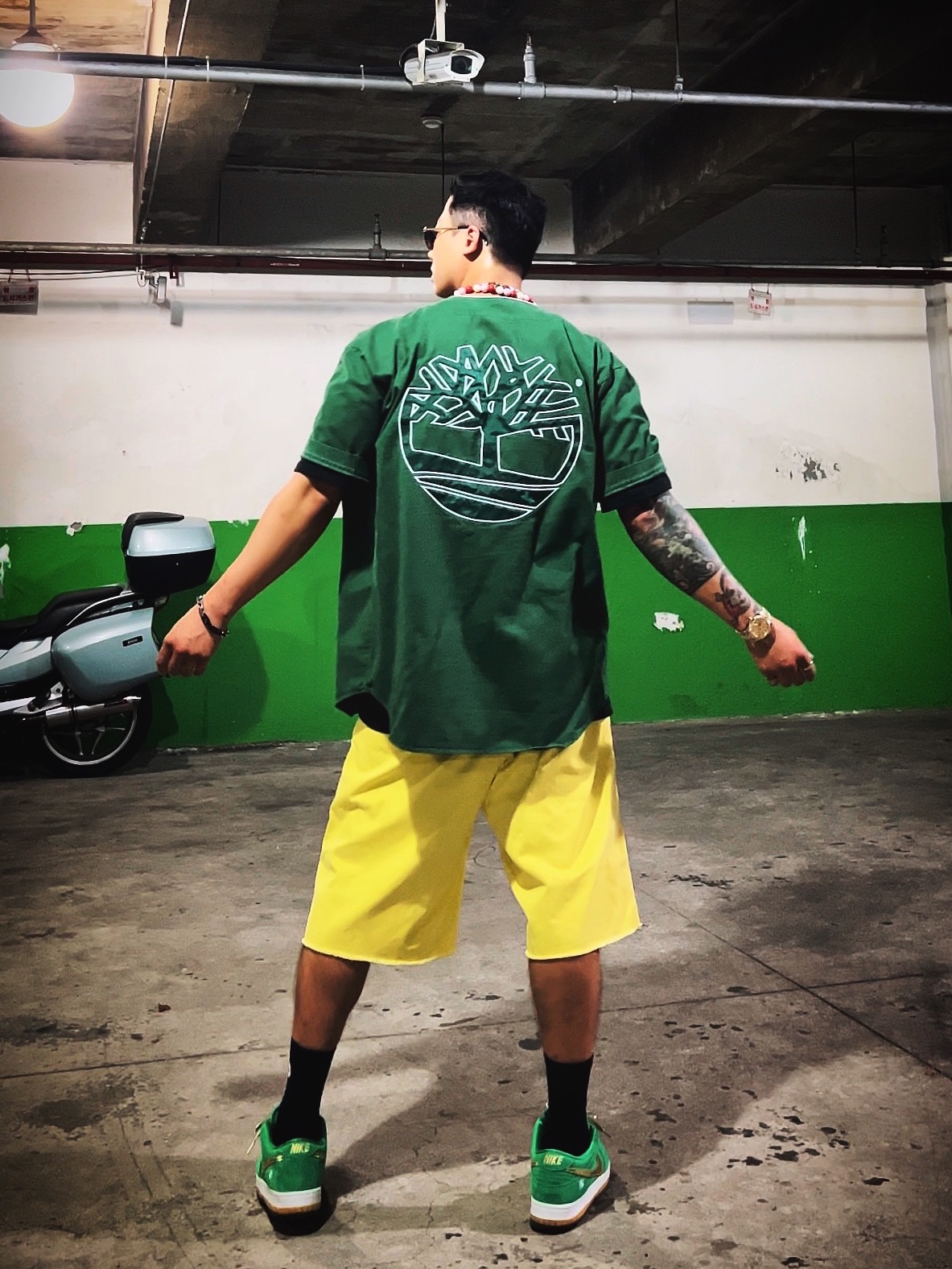 Supreme x Timberland Baseball Jersey Green - 23SS, Nike SB Dunk Low Pro Shamrock 착용 스타일 - 2