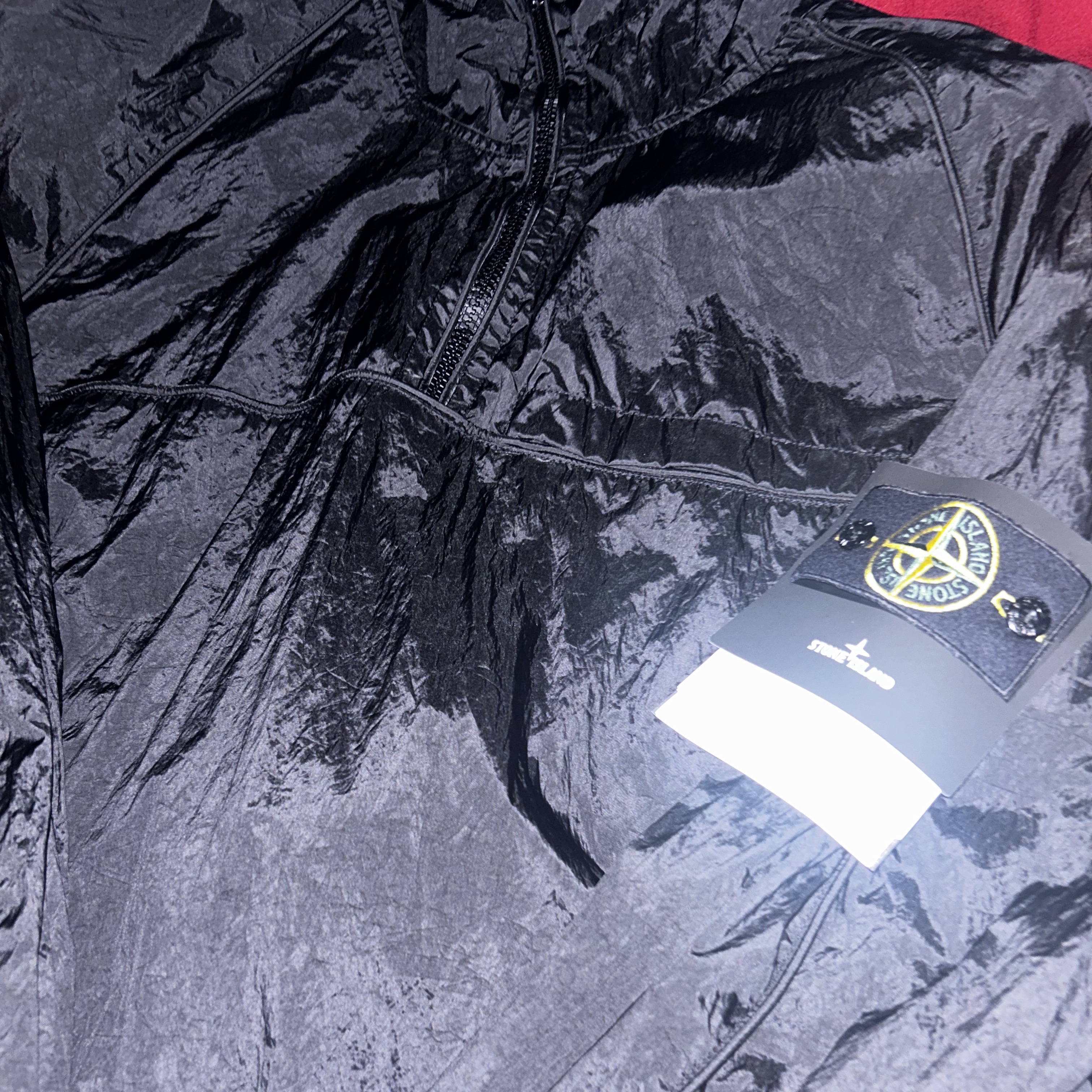 Stone Island 41720 Nylon Metal Garment Dyed Packable Hooded Blouson Black - 22SS 착용 스타일