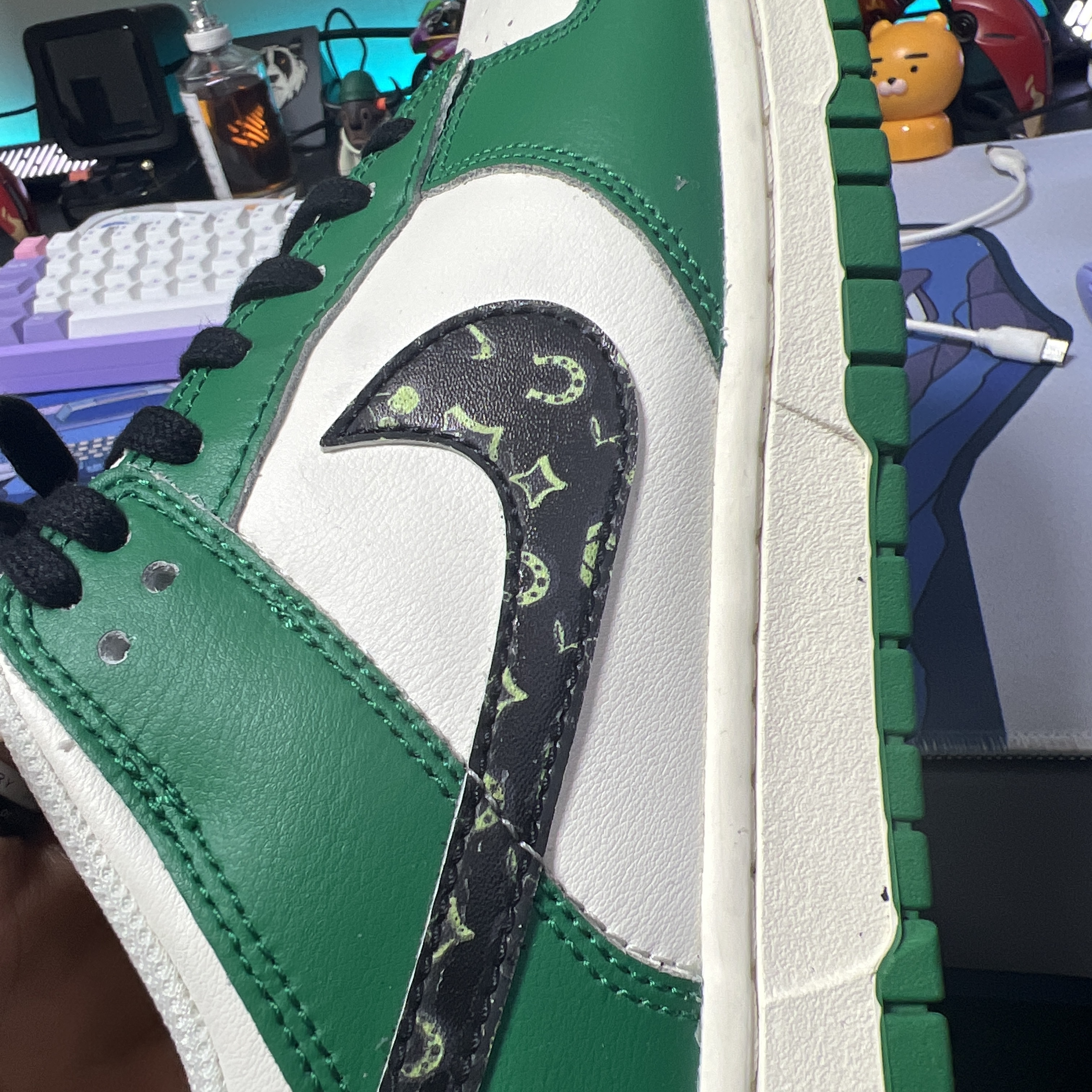 Nike Dunk Low Retro SE Jackpot Malachite 착용 스타일 - 2